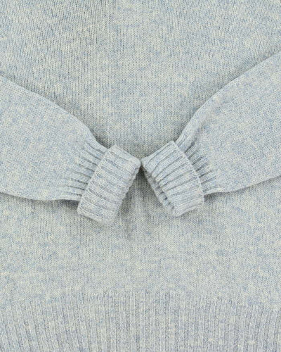 Vintage 1970s Sears Shetland Wool Speckled Yarn V-Neck Knit Jumper - L