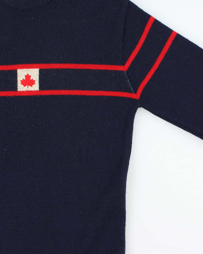 Vintage 1980s Norvyk Canada Wool Crewneck Ski Knit Jumper - S