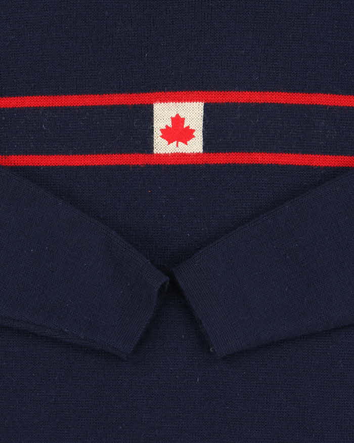 Vintage 1980s Norvyk Canada Wool Crewneck Ski Knit Jumper - S