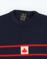 Vintage 1980s Norvyk Canada Wool Crewneck Ski Knit Jumper - S