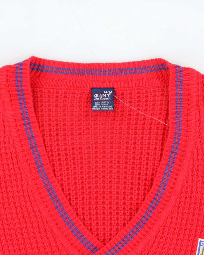 Vintage 1990s Gant The Rugger V-Neck Knit Jumper - M