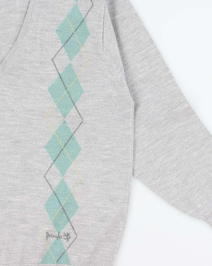 Vintage Pringle V-neck Wool Jumper - L