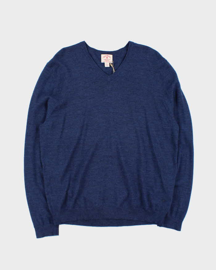 DSWT Vintage Brooks Brothers Extra Fine Merino Wool V-Neck Knit Jumper - L