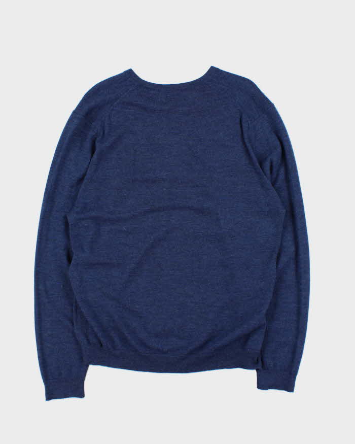 DSWT Vintage Brooks Brothers Extra Fine Merino Wool V-Neck Knit Jumper - L