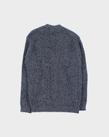 Vintage 1980s Wool Speckled Ribbed Knit Cardigan - M