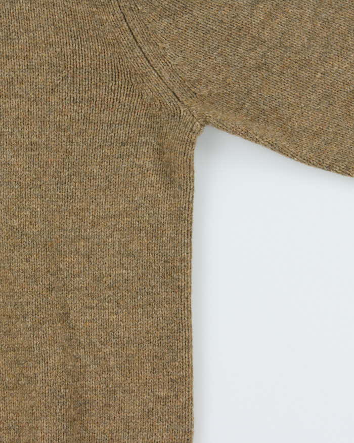 Vintage 00s Napapijri Speckled Wool Quarter-Zip Knit Jumper - L