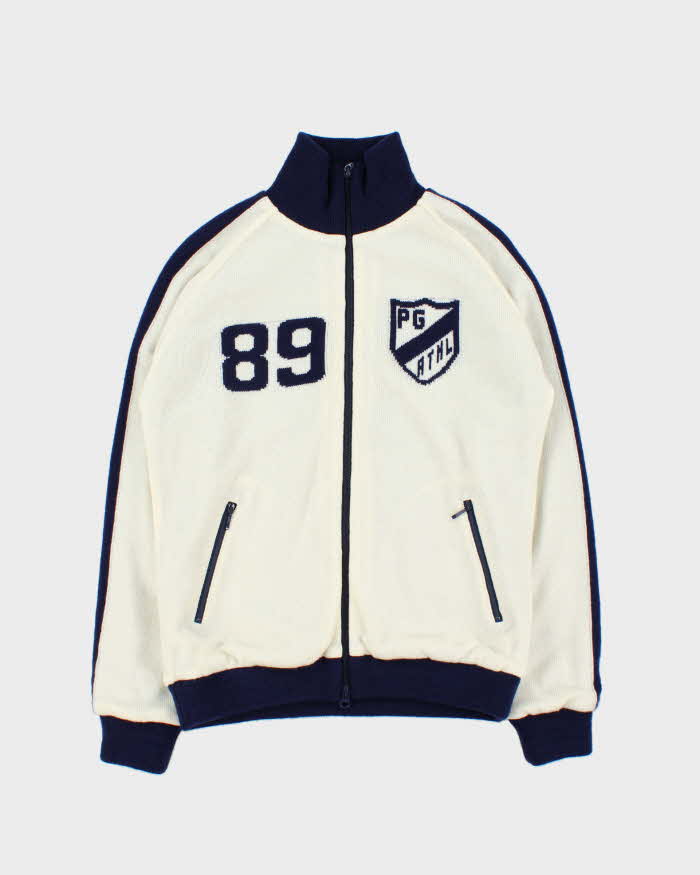 Vintage Y2K 00s Pearly Gates Japan Cashmere Wool Blend Knit Track Top - M