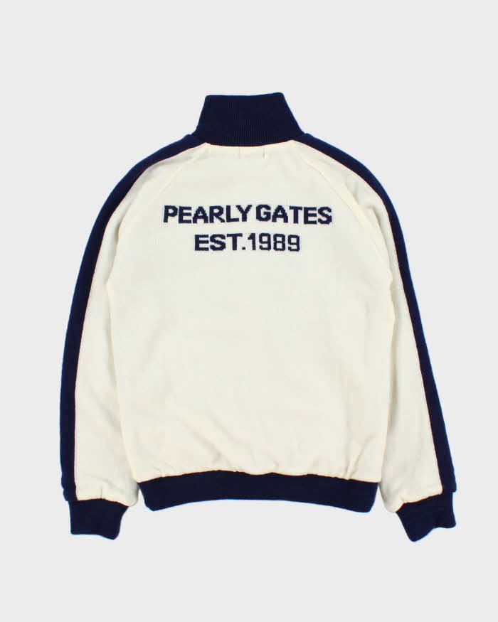Vintage Y2K 00s Pearly Gates Japan Cashmere Wool Blend Knit Track Top - M