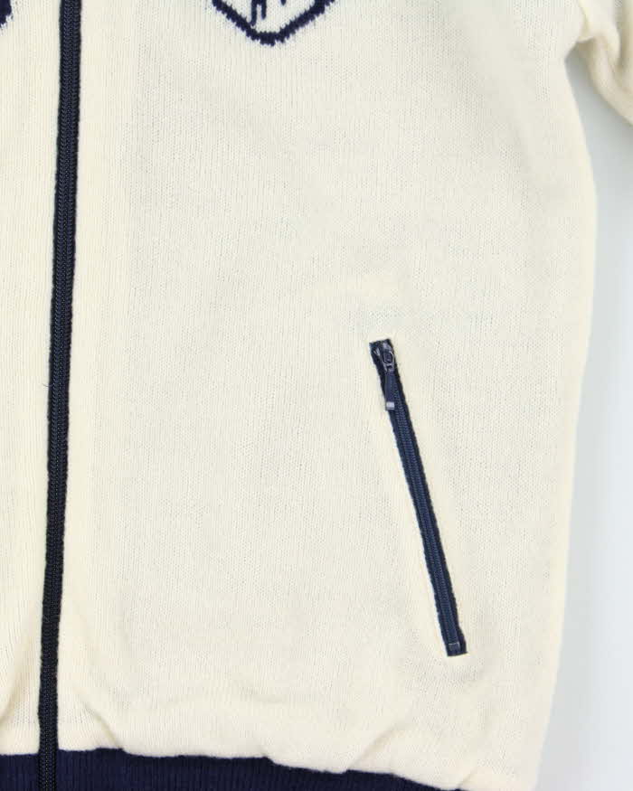 Vintage Y2K 00s Pearly Gates Japan Cashmere Wool Blend Knit Track Top - M