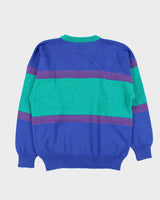 Vintage 1980s Fila Wool Blend Nordic Knit Jumper - L
