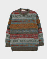 Vintage 1980s StMichael Made In UK Wool Patterned Crewneck Knit Jumper - L