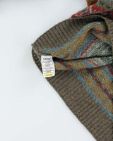 Vintage 1980s StMichael Made In UK Wool Patterned Crewneck Knit Jumper - L