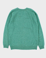 Vintage 1970s Shetland Isles Scottish Wool V-Neck Knit Jumper - XL