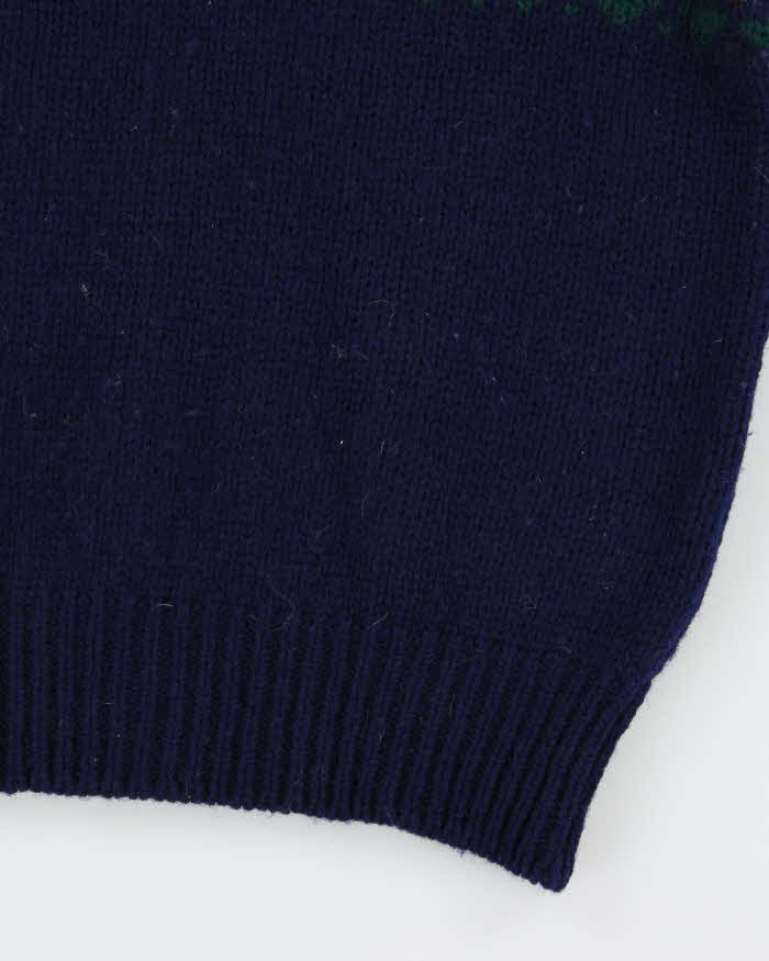 Vintage 1990s Eddie Bauer Wool Nordic Chunky Knit Jumper - M