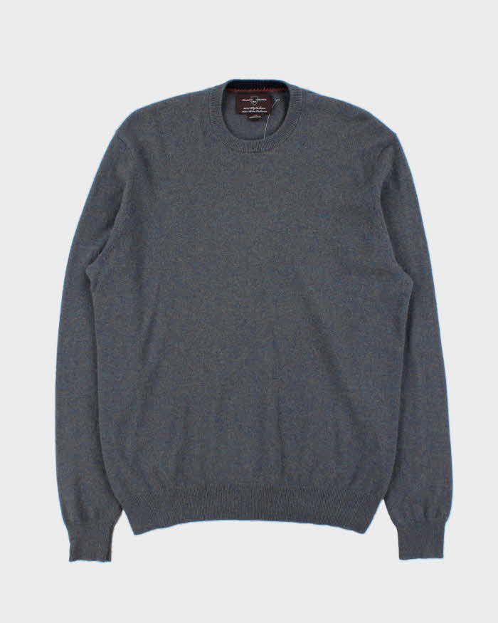 Vintage 00s Black Brown 1826 Speckled Cashmere Crewneck Knit Jumper - L