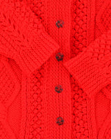 Vintage Chunky Aran Knit Tartan Button Cardigan - XXL