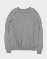 Vintage Black Brown Cashmere V-neck Jumper - L