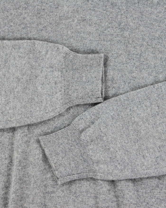 Vintage Black Brown Cashmere V-neck Jumper - L