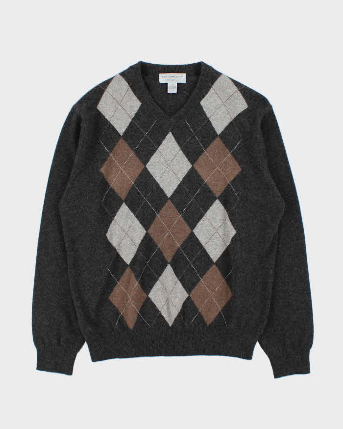 Vintage Paolo Mondo Cashmere V-neck Jumper - L