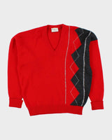 Vintage Parkhurst Wool V-neck Jumper - L