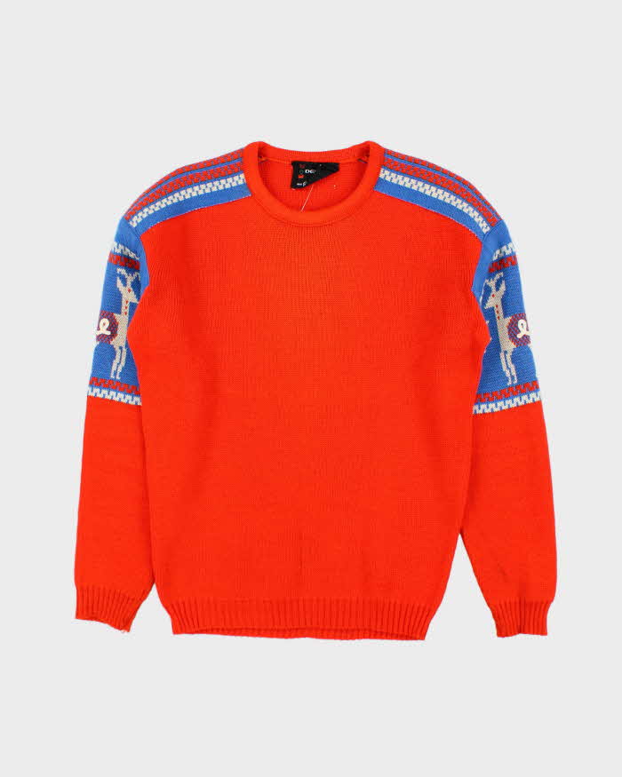 Vintage 80s Demetre Wool Crew Neck Jumper - M