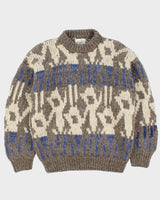 Vintage Oravalo Hand Knit Chunky Wool Jumper - L