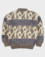 Vintage Oravalo Hand Knit Chunky Wool Jumper - L