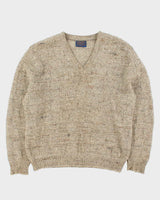 Vintage 70s Pendleton V-neck Wool Jumper - L