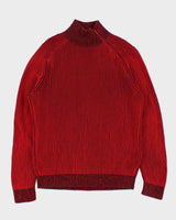 Vintage Armani Exchange Ribbed High Neck Knit Jumper - L