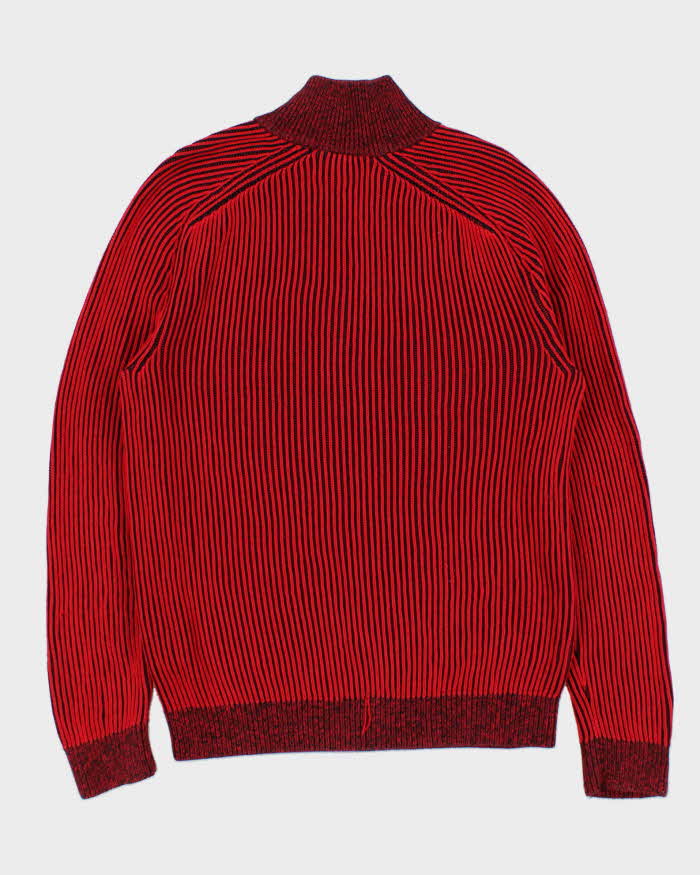 Vintage Armani Exchange Ribbed High Neck Knit Jumper - L