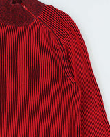 Vintage Armani Exchange Ribbed High Neck Knit Jumper - L