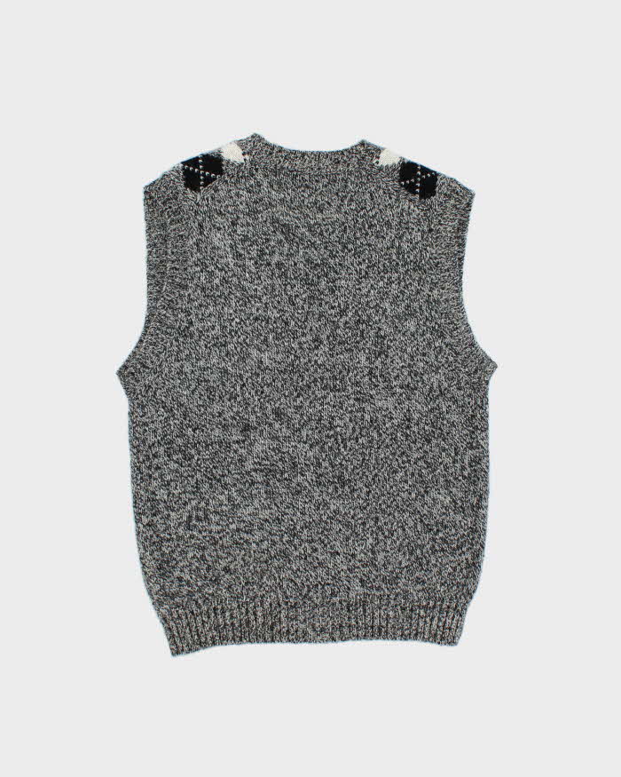 Vintage 1990s Par Four Wool Blend Argyle Knit Sweater Vest - L