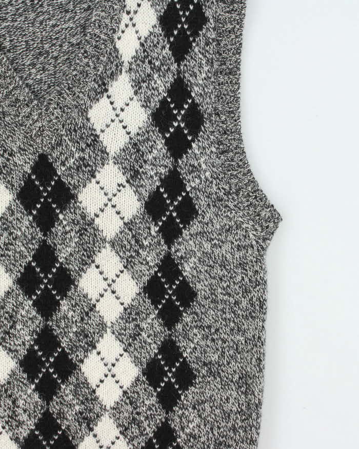 Vintage 1990s Par Four Wool Blend Argyle Knit Sweater Vest - L