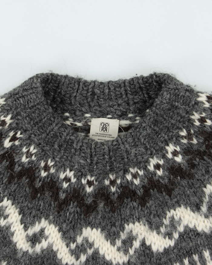 Vintage Handknitting Association Of Iceland Wool Nordic Chunky Knit Jumper  - XL