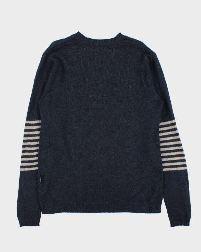 Vintage Y2K 00s Patagonia Striped Sleeve Wool Crewneck Knit Jumper - M