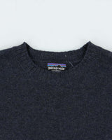 Vintage Y2K 00s Patagonia Striped Sleeve Wool Crewneck Knit Jumper - M