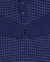 Vintage 1970s Patterned Wool Blend Collared Knit Jumper - XS