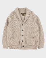 Vintage 1990s Inis Crafts Irish Merino Wool Chunky Shawl Cardigan - L