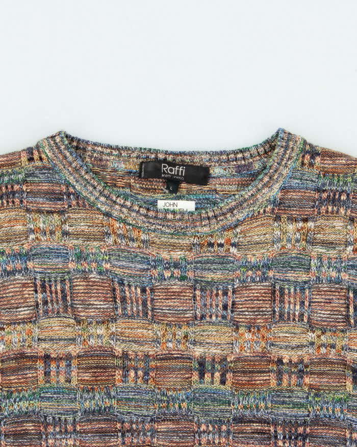 Vintage Raffi Textured Knit Jumper - L