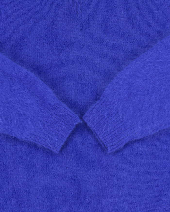 Vintage 80s Clasile Angora & Wool Collard Jumper - L