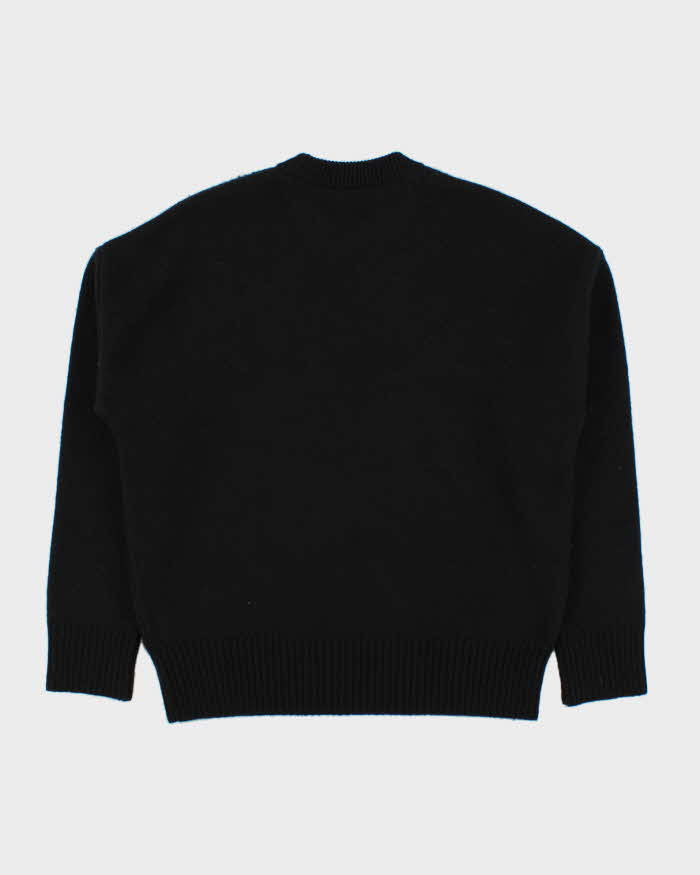 Ami Paris de Cœur Chunky Soft Wool Oversized Crewneck Knit Jumper - XS