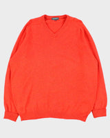 Vintage 90s Lyle &amp; Scott Wool V-neck Jumper - XXL