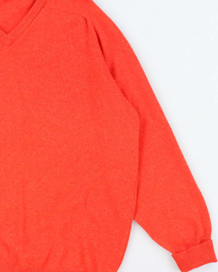 Vintage 90s Lyle &amp; Scott Wool V-neck Jumper - XXL
