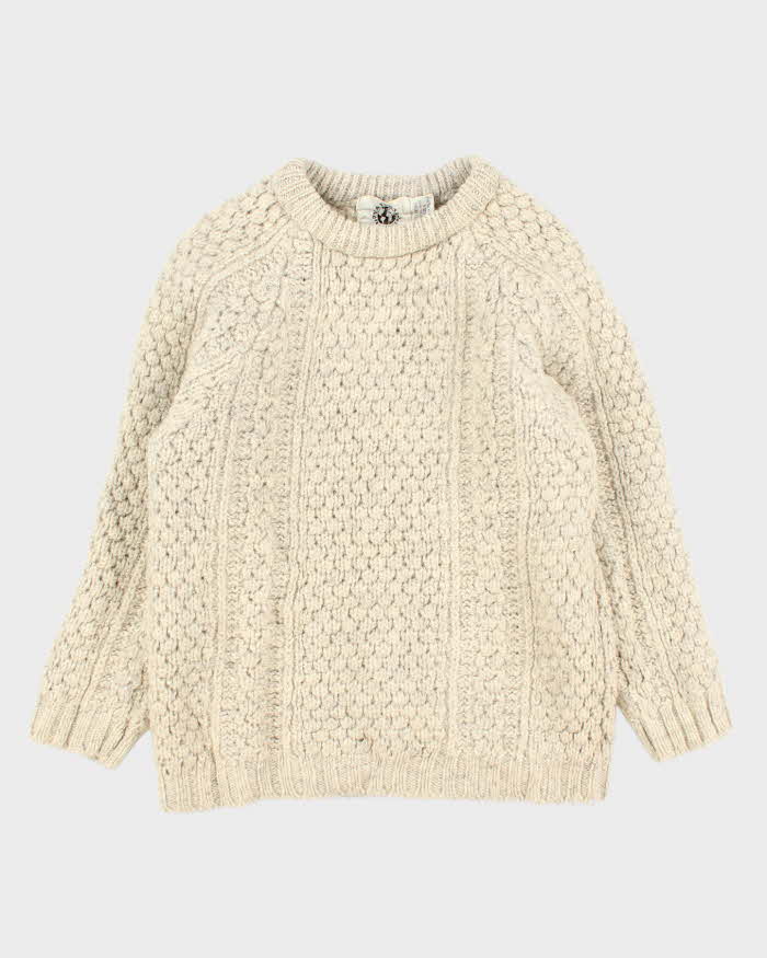 Vintage Natural Instincts Chunky Knit Wool Jumper - S