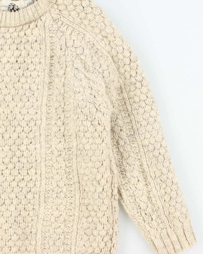 Vintage Natural Instincts Chunky Knit Wool Jumper - S