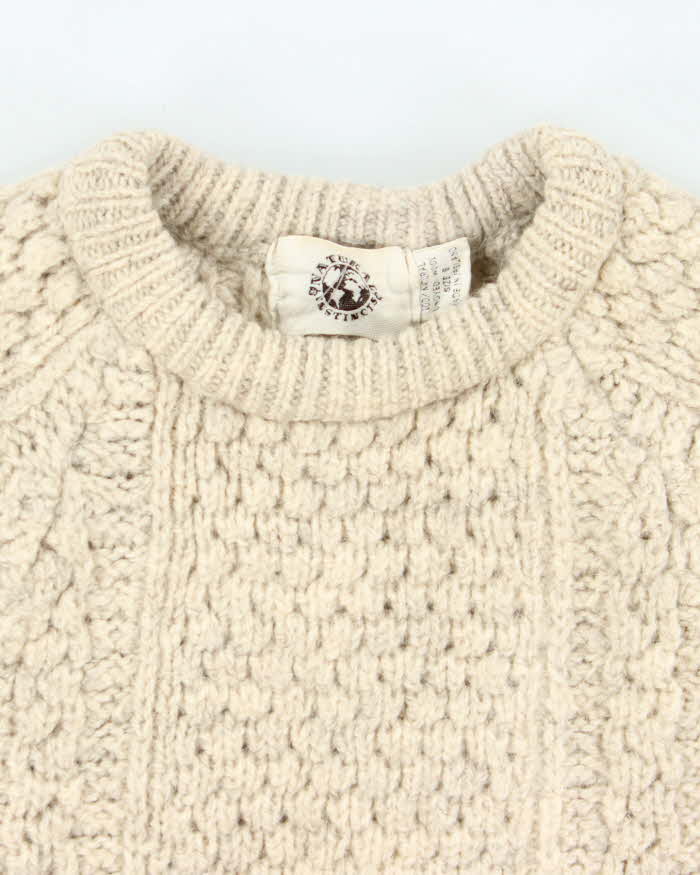 Vintage Natural Instincts Chunky Knit Wool Jumper - S