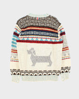 Thom Browne Made In Ireland Hector Mohair Wool Fair Isle Chunky Knit Jumper - XL