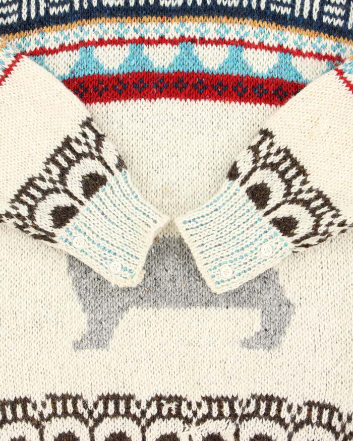 Thom Browne Made In Ireland Hector Mohair Wool Fair Isle Chunky Knit Jumper - XL