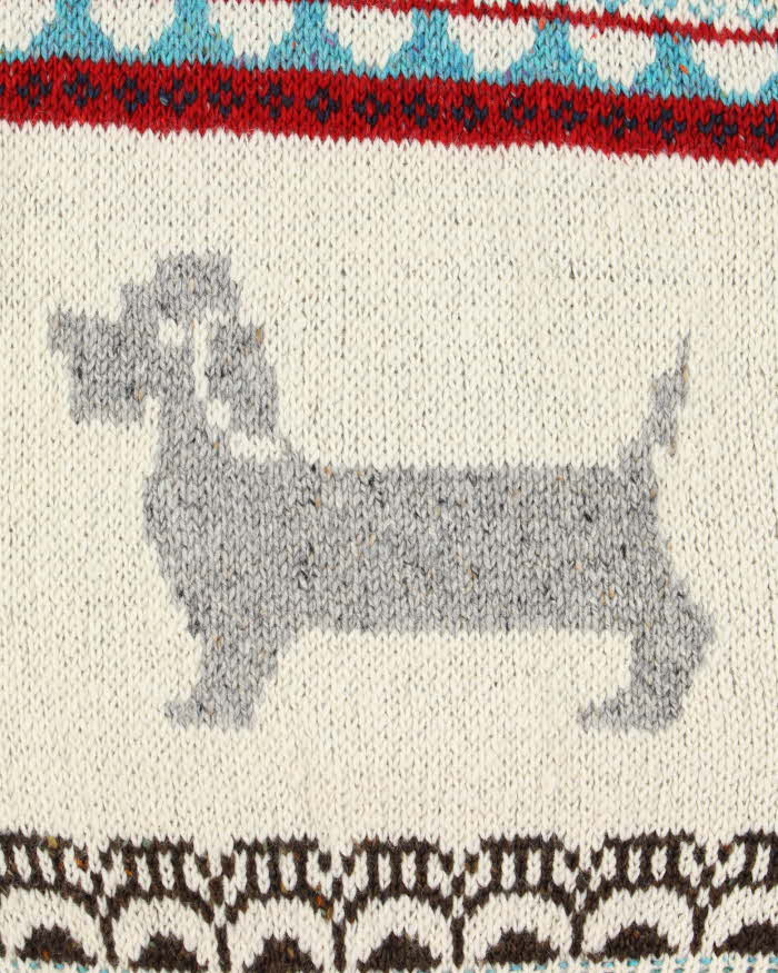 Thom Browne Made In Ireland Hector Mohair Wool Fair Isle Chunky Knit Jumper - XL