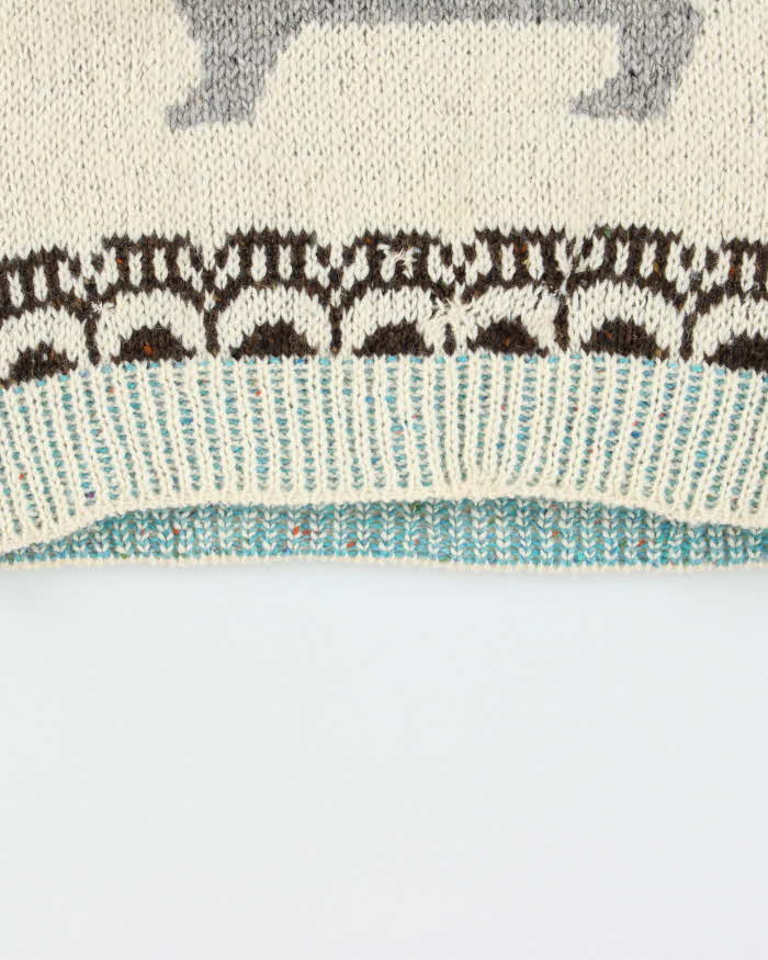 Thom Browne Made In Ireland Hector Mohair Wool Fair Isle Chunky Knit Jumper - XL